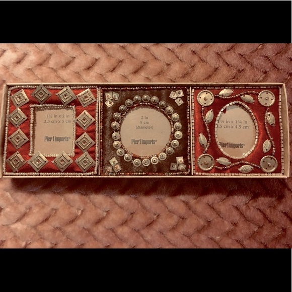 PIER 1 IMPORTS Mini Frames 3Pc set NWOT - Picture 1 of 4